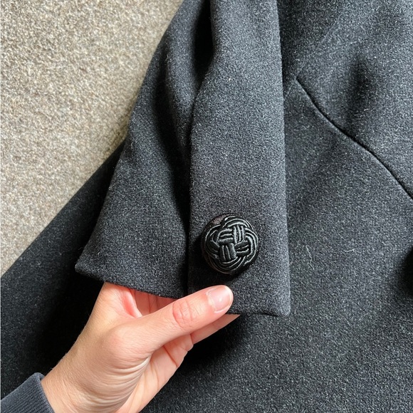 Vintage Emporio Armani Long Wool Trench Overcoat Made in Italy Womens 44 / L/XL - Picture 7 of 16